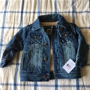Boys Fleece Lined Denim Jacket 18mo